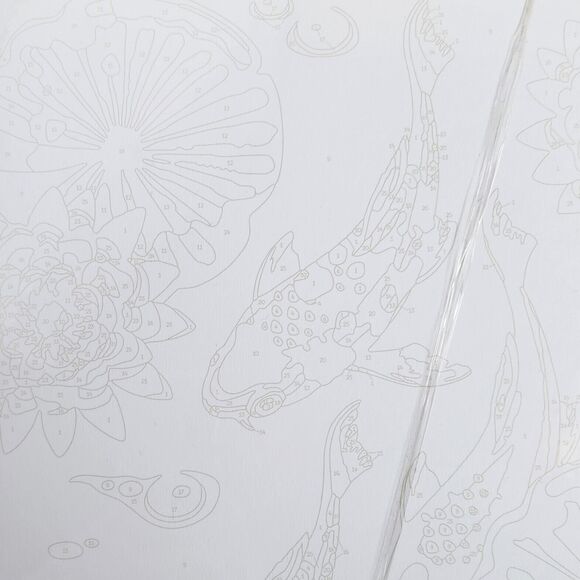 Art Maker PAINTING BY NUMBERS: KOI FISH w/ Supplies~~NIP - Picture 6 of 11